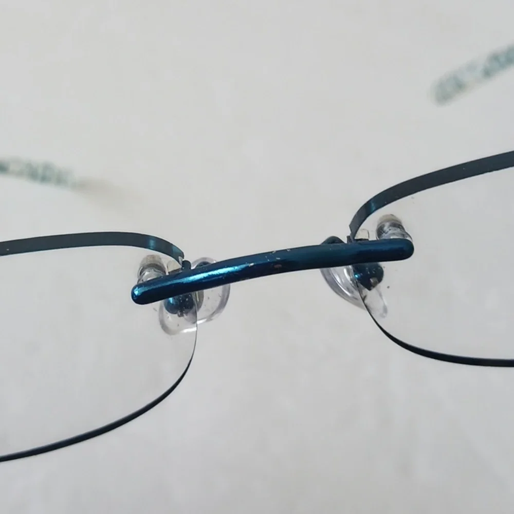 Women's Rimless Readers EyeGlasses + 1.25 Blue/Green